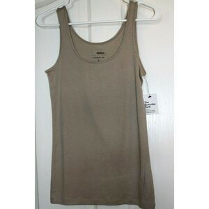 Sonoma THE EVERYDAY TANK Tag-Free Stretch Tan Cotton Modal Womens S NEW